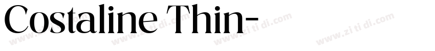 Costaline Thin字体转换